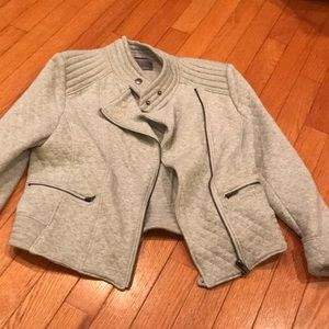 Gray fleece jacket